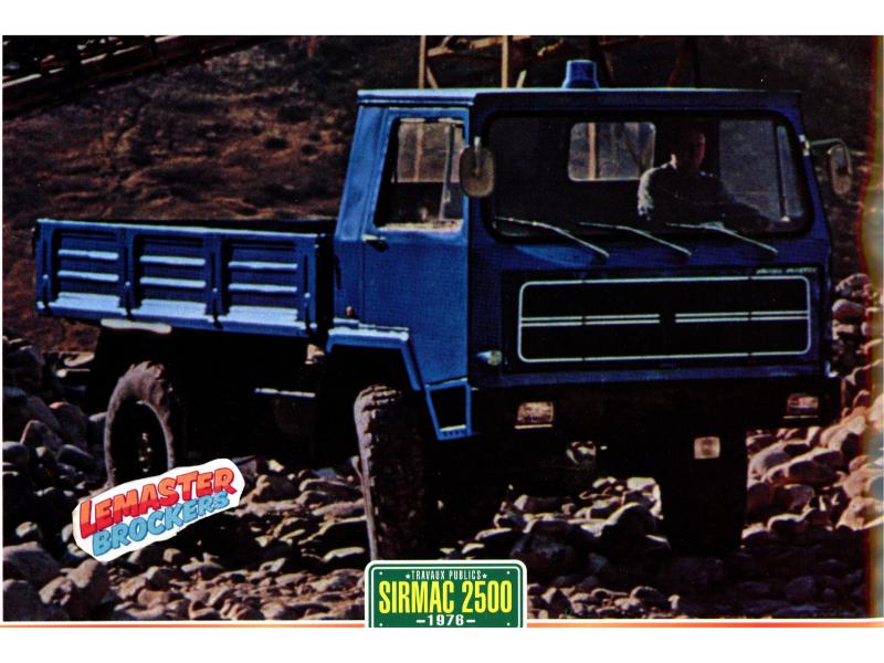 FICHE COLLECTION CAMION SIRMAC 2500 1976