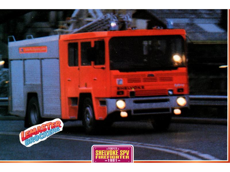 FICHE COLLECTION CAMION POMPIER SHELVOKE SPV FIREFIGHTER 1981