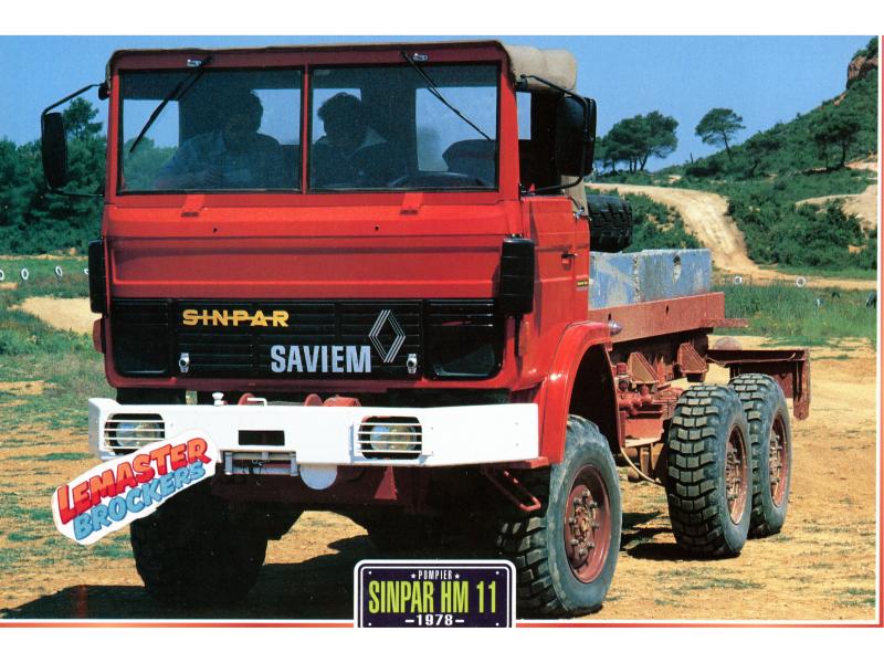 FICHE COLLECTION CAMION POMPIER SIMPAR HM11 1978