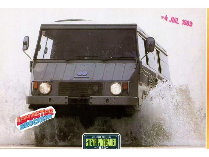 FICHE COLLECTION CAMION STEYR PINZGAUER 1983