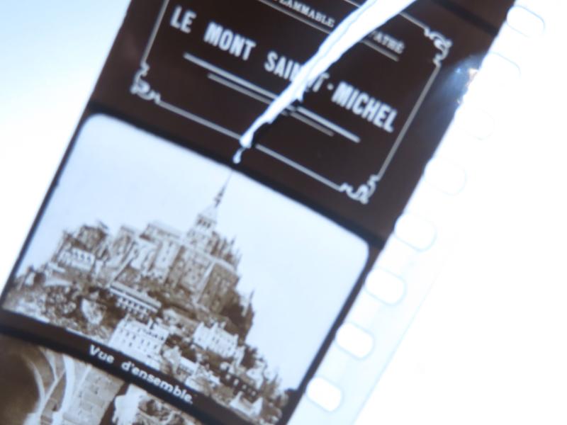 FILM PATHÉORAMA – LE MONT ST-MICHEL N°28 – BOBINE ET BOÎTE DÉPOQUE