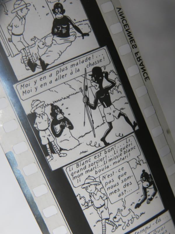 FILMS FIXES ANCIENS TINTIN AU CONGO 1950
