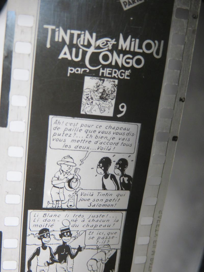 FILMS FIXES ANCIENS TINTIN AU CONGO 1950