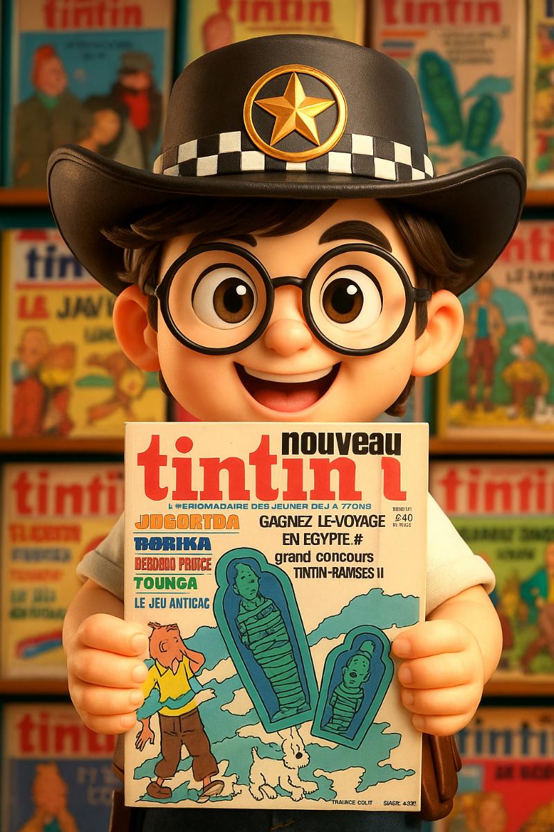 NOUVEAU TINTIN N°40 – 1976 – GRAND CONCOURS ÉGYPTE
