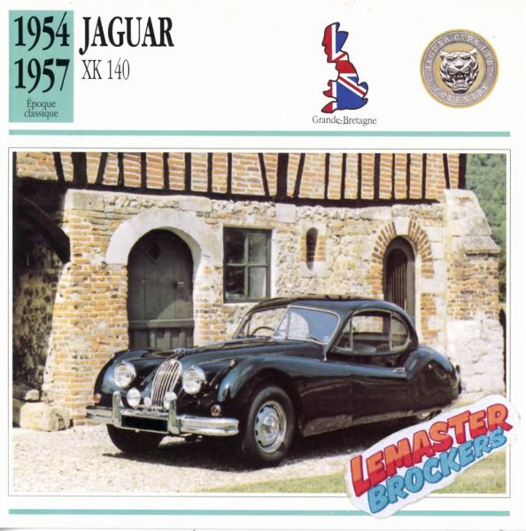 FICHE JAGUAR XK 140 1954 1957