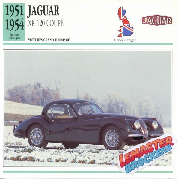 FICHE JAGUAR XK 120 COUPE 1951 1954