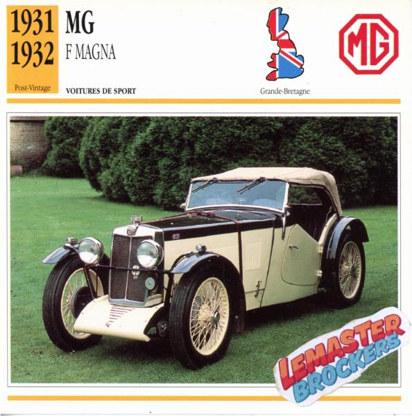 FICHE MG F MAGNA 1931 1932