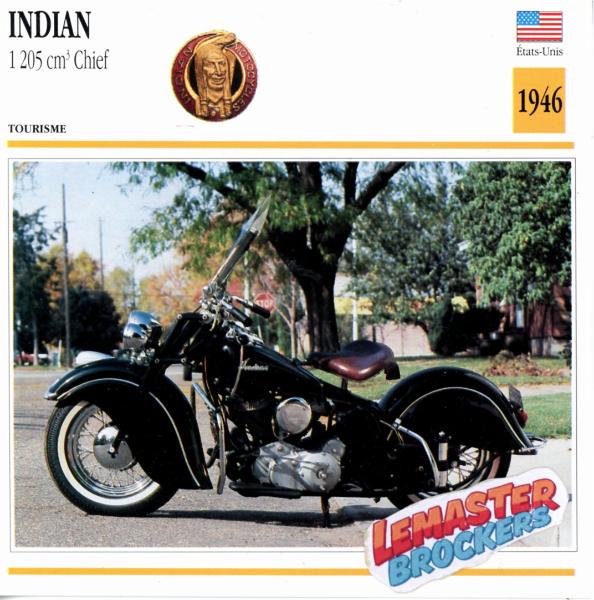 FICHE INDIAN CHIEF 1205CC 1946