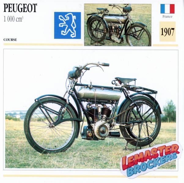 FICHE PEUGEOT 1000CC 1907