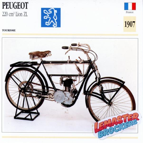 FICHE PEUGEOT 220 LION ZL 1907