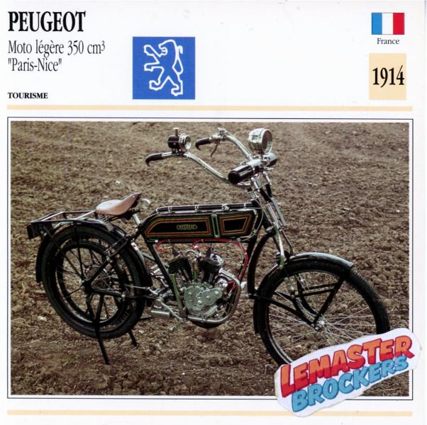 FICHE MOTO LÉGÈRE PEUGEOT 350 PARIS-NICE
