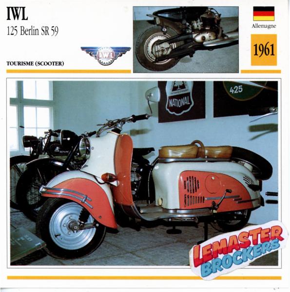 FICHE IWL 125 BERLIN SR59 1961