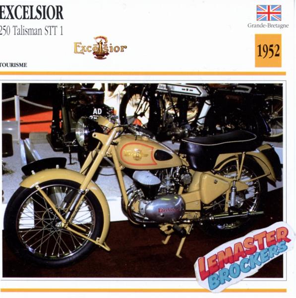 FICHE EXCELSIOR 250 TALISMAN STT 1 1952
