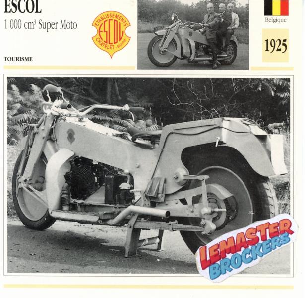 FICHE ESCOL 1000 SUPER MOTO 1925