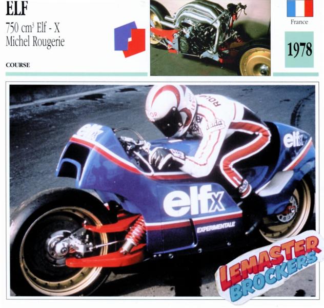 FICHE MOTO 750 ELF X MICHEL ROUGERIE 1978