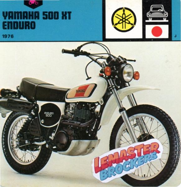 FICHE YAMAHA 500 XT ENDURO 1976