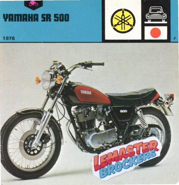 FICHE MOTO YAMAHA SR500 1978