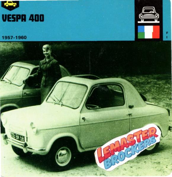FICHE VESPA 400 1957-1960