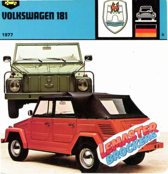 FICHE VOLKSWAGEN 181 1977