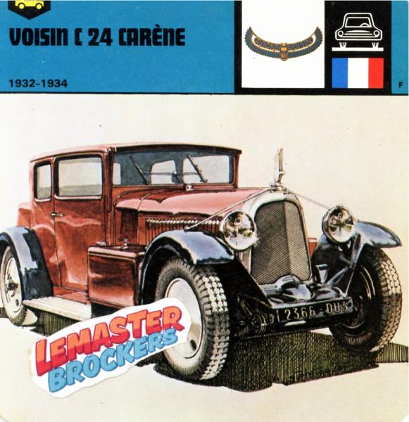 FICHE VOISIN C24 CARENE 1932-1934