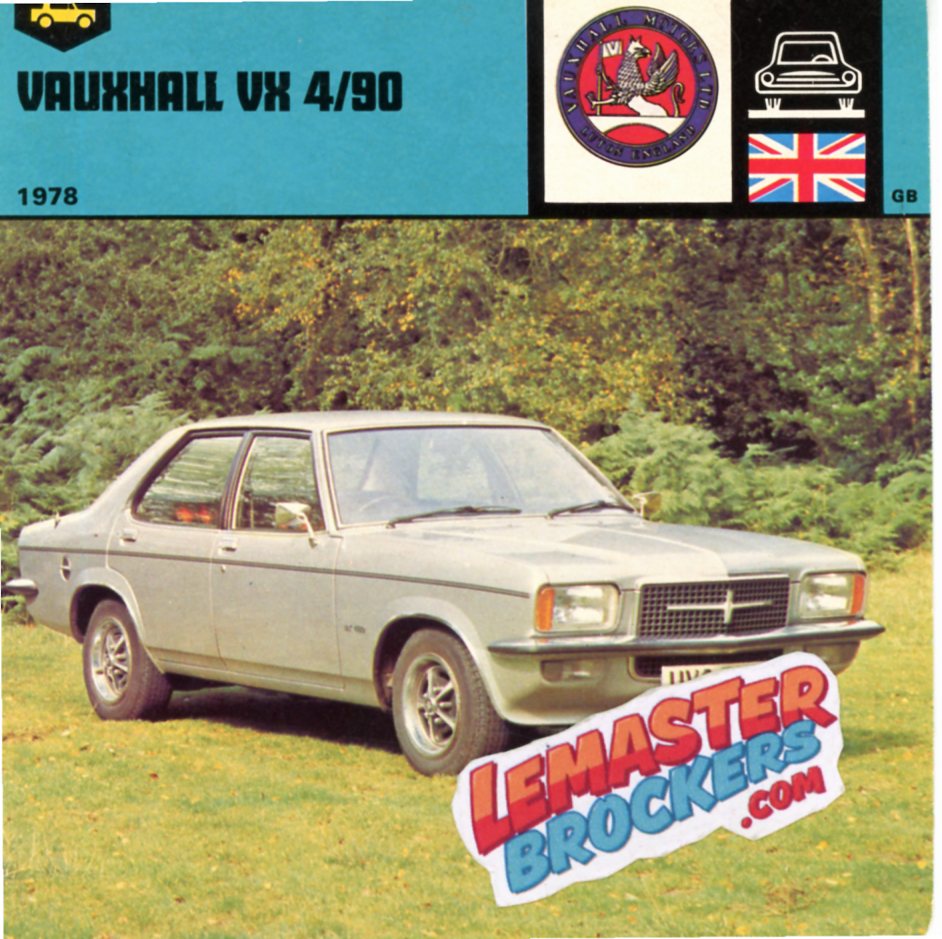 FICHE VAUXHALL VX 4/90 1978