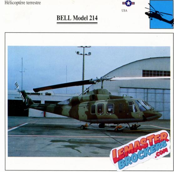 FICHE HELICOPTERE BELL MODEL 124