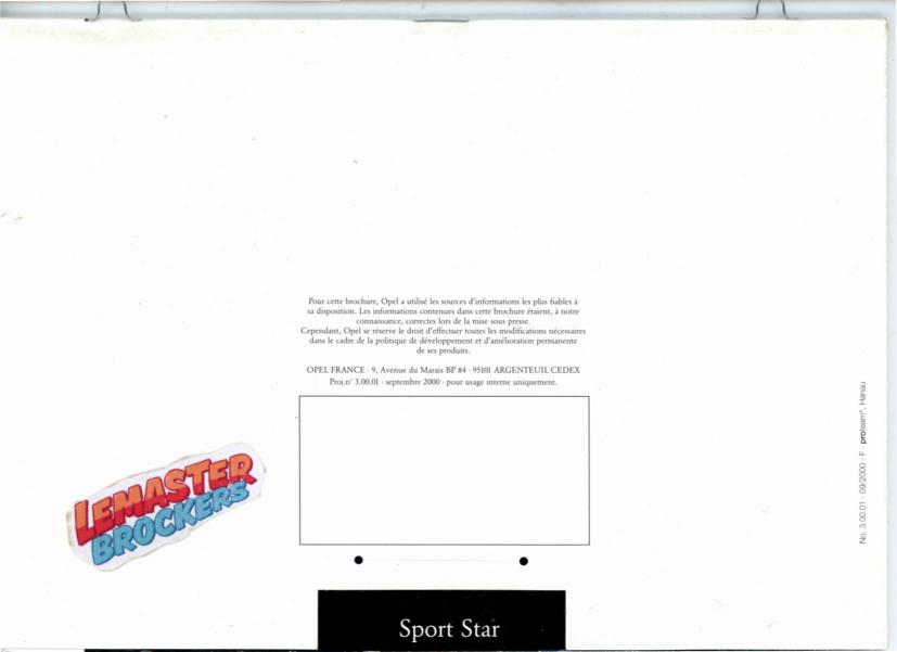 BROCHURE OPEL JANTES ALLIAGE ASTRA ET ZAFIRA