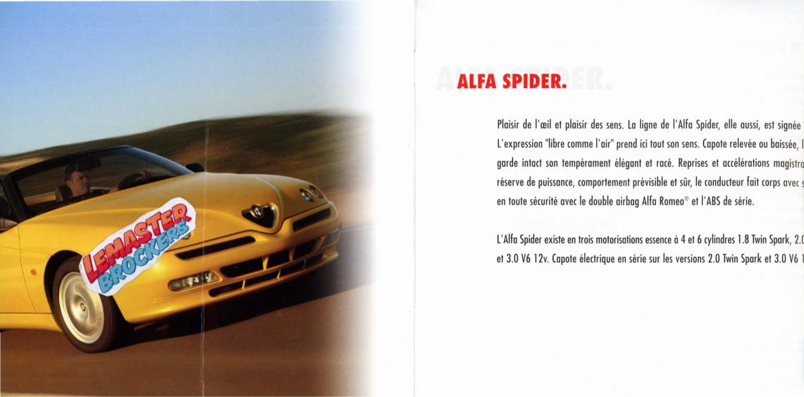 BROCHURE 1999 ALFA ROMEO 145 146 156 166 GTV SPIDER