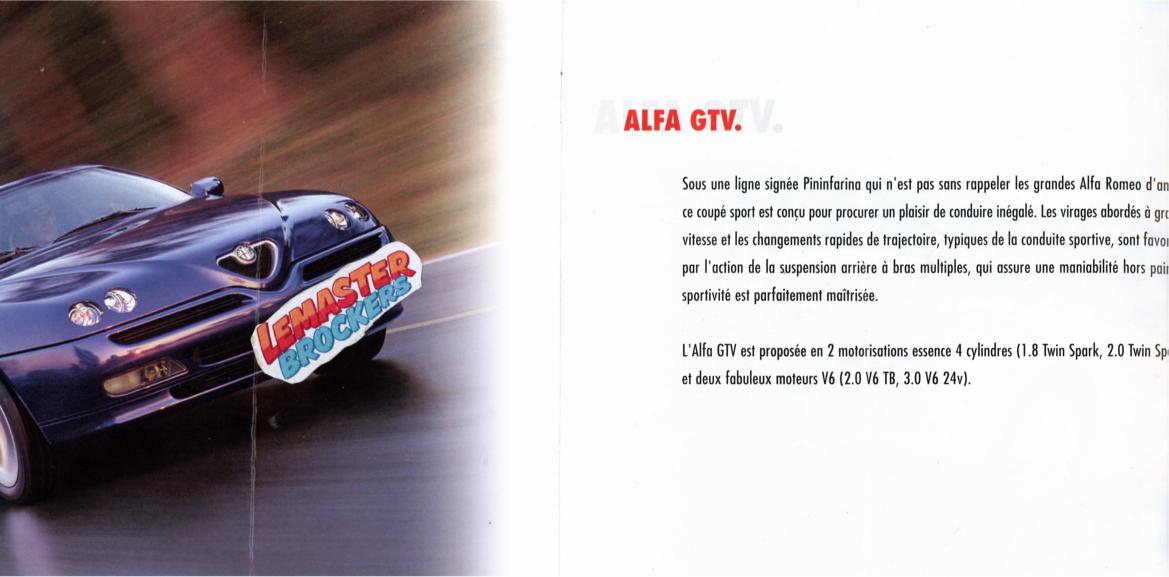 BROCHURE 1999 ALFA ROMEO 145 146 156 166 GTV SPIDER