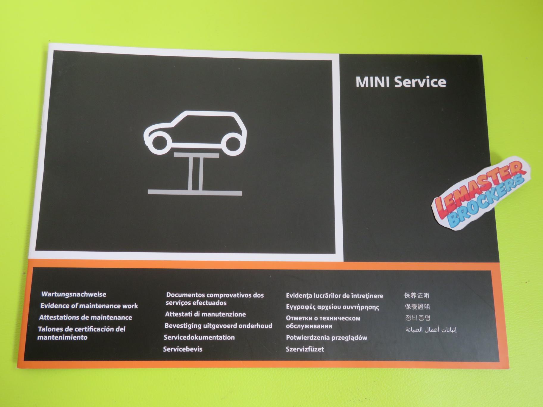 CARNET MINI SERVICE ORIGINAL - CARNET DENTRETIEN MULTILINGUE