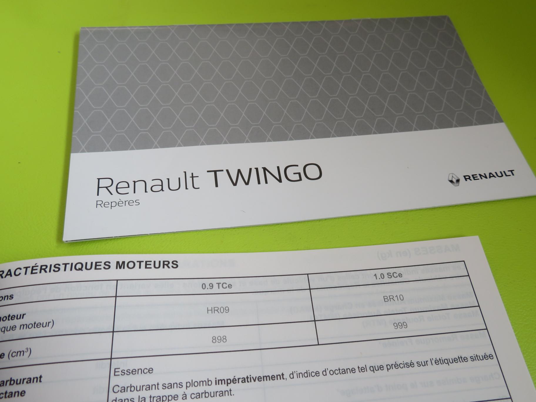 CARNET REPÈRES RENAULT TWINGO 2