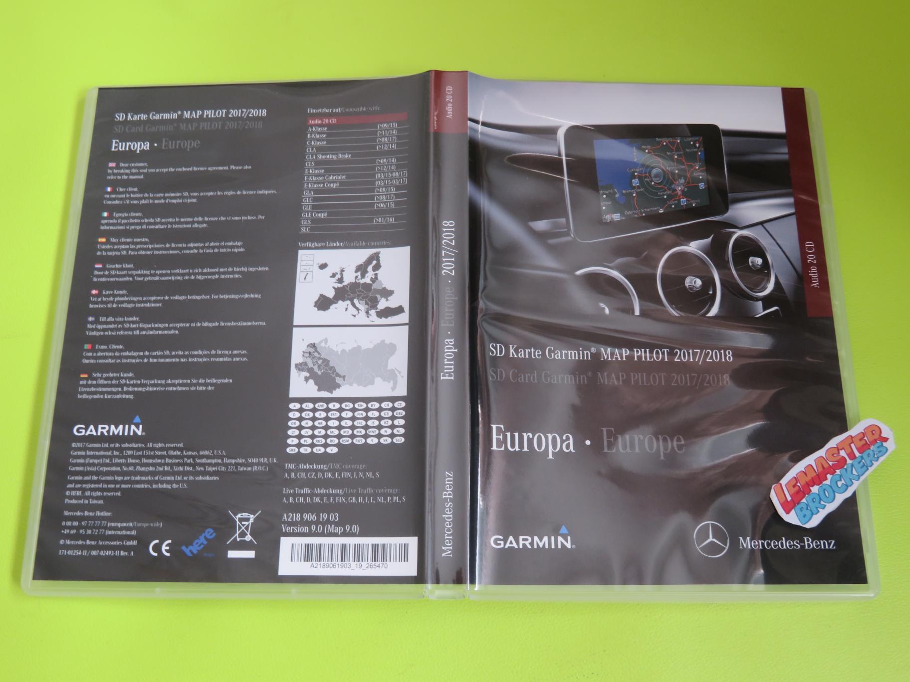 PACK GARMIN MAP PILOT 2017/2018 MERCEDES-BENZ (SANS CARTE SD)   CD   NOTICE