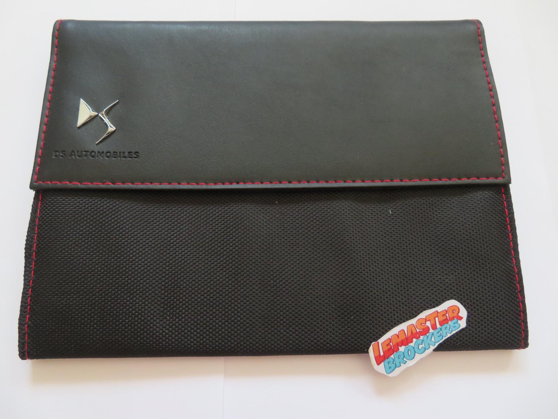pochette-ds-automobiles-originale-carnet-notice-aspect-cuir-textile-noir