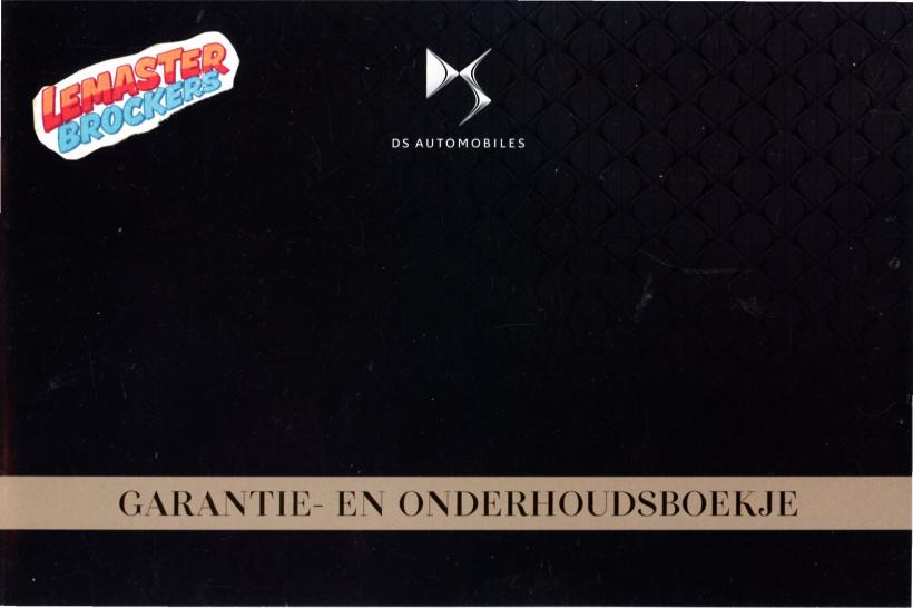 CARNET MAINTENANCE DS AUTOMOBILES - NÉERLANDAIS