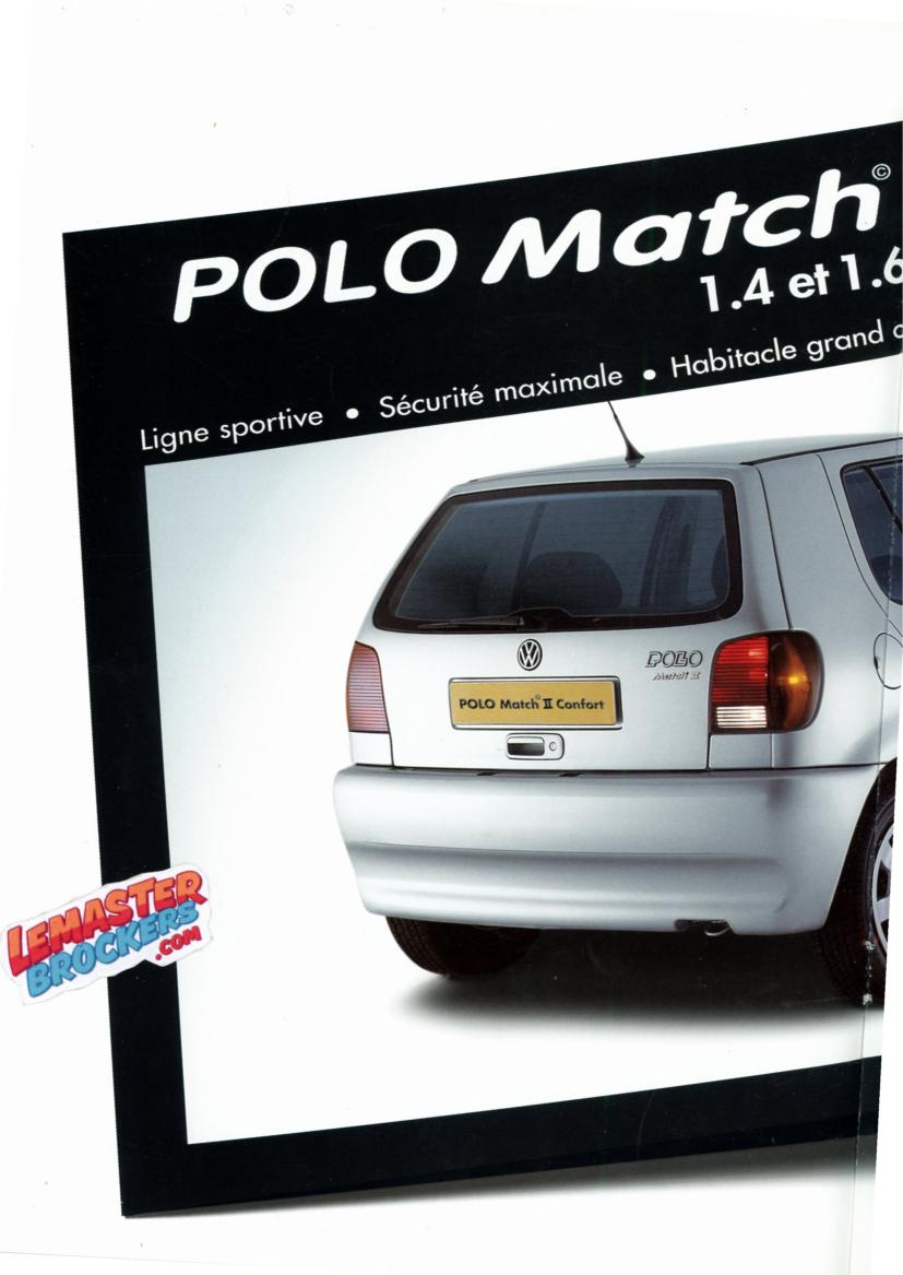 BROCHURE VOLKSWAGEN POLO MATCH II