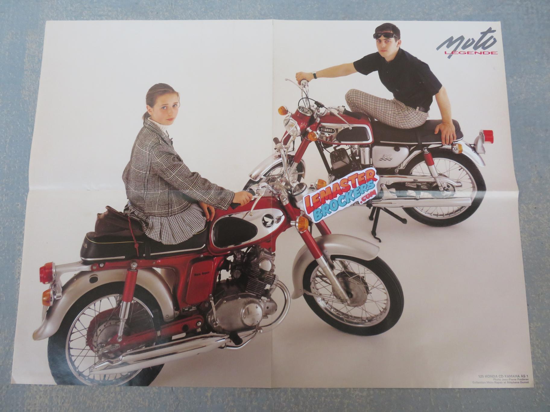 poster-moto-125-honda-cd-yamaha-as1-une-face