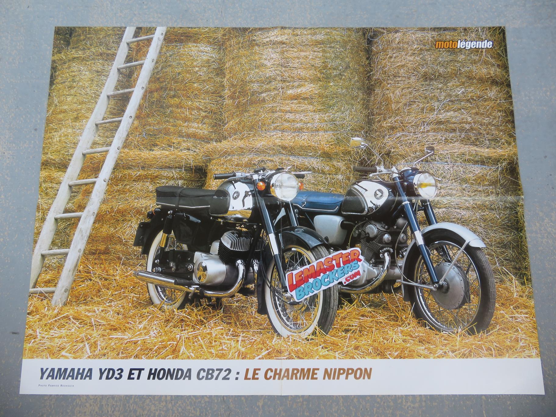 poster-moto-yamaha-yd3-honda-cb72