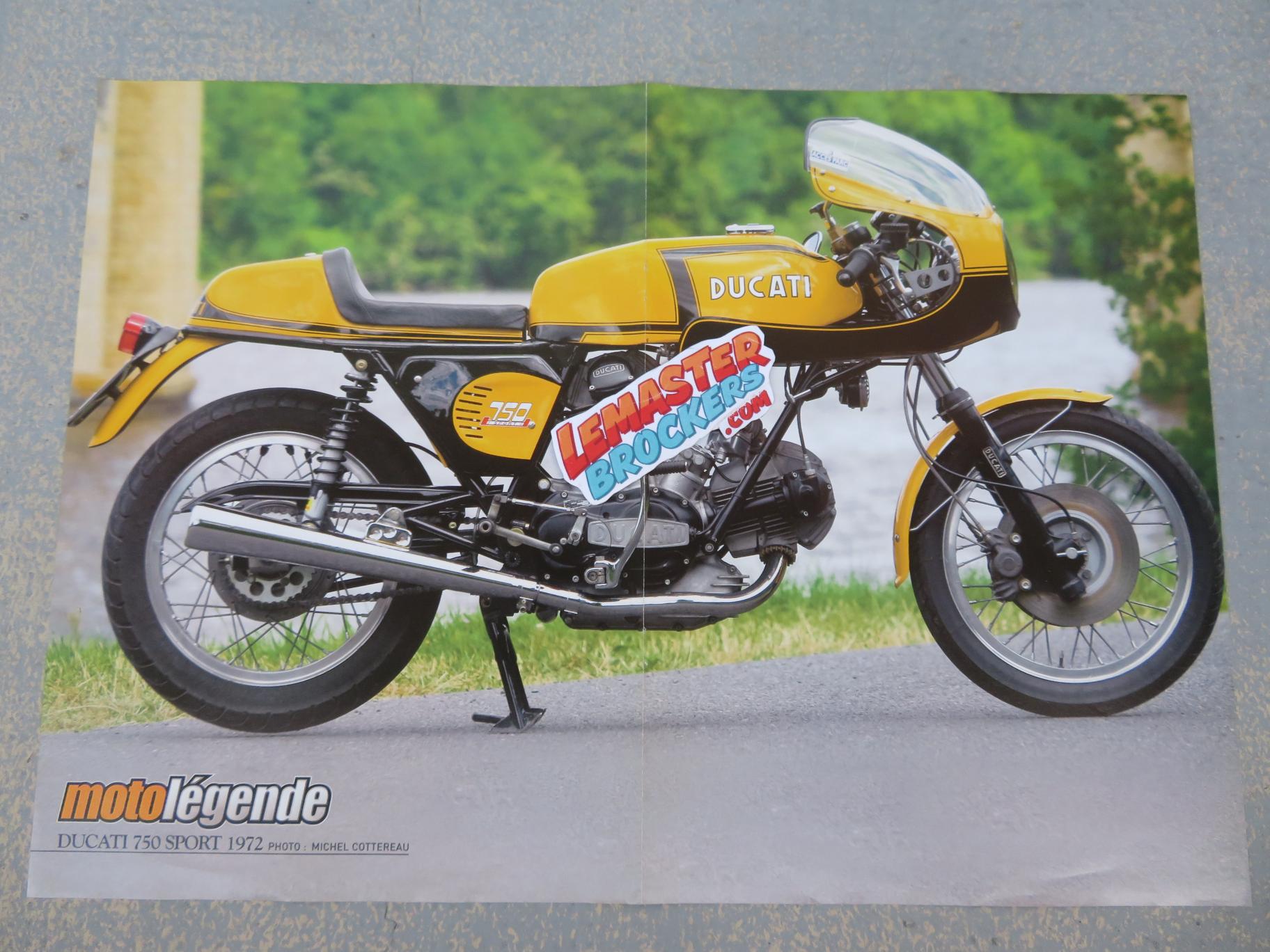 POSTER MOTO DUCATI 750 SPORT 1972