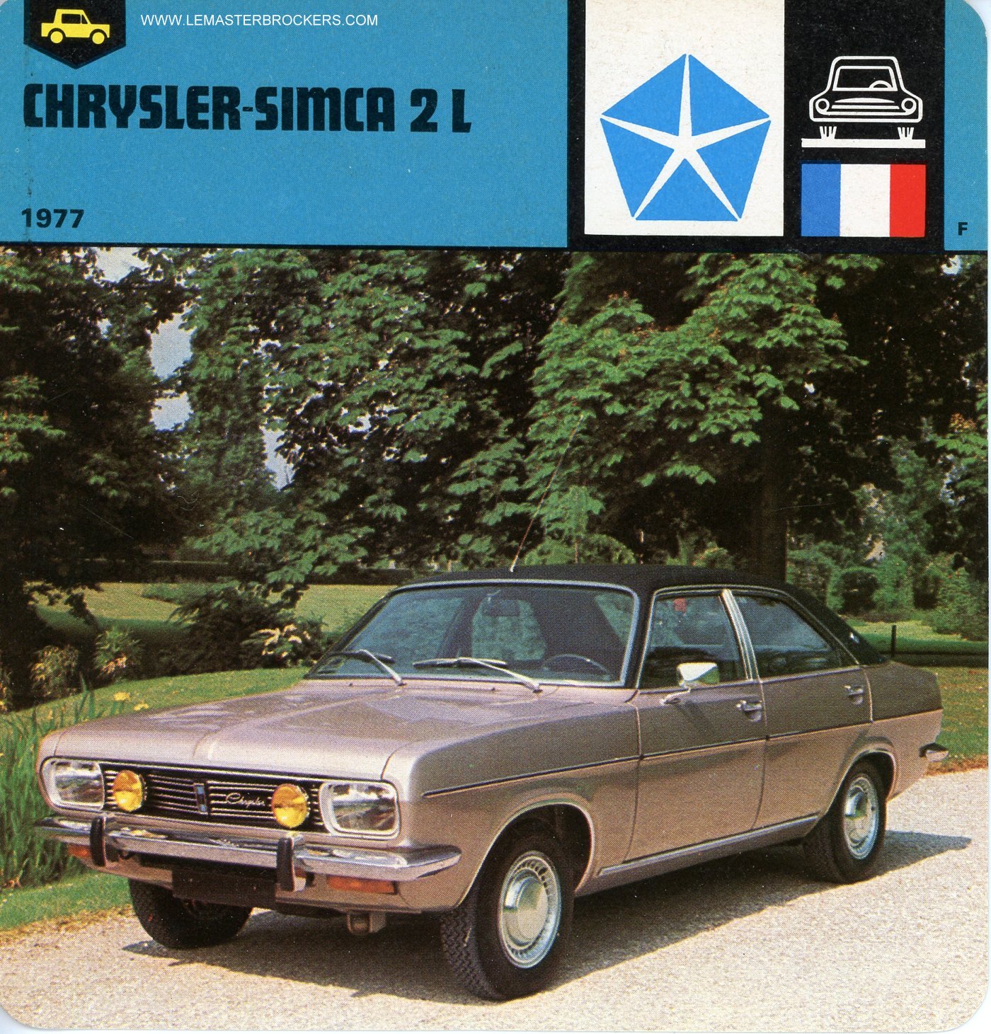 FICHE CHRYSLER SIMCA 2L 1977