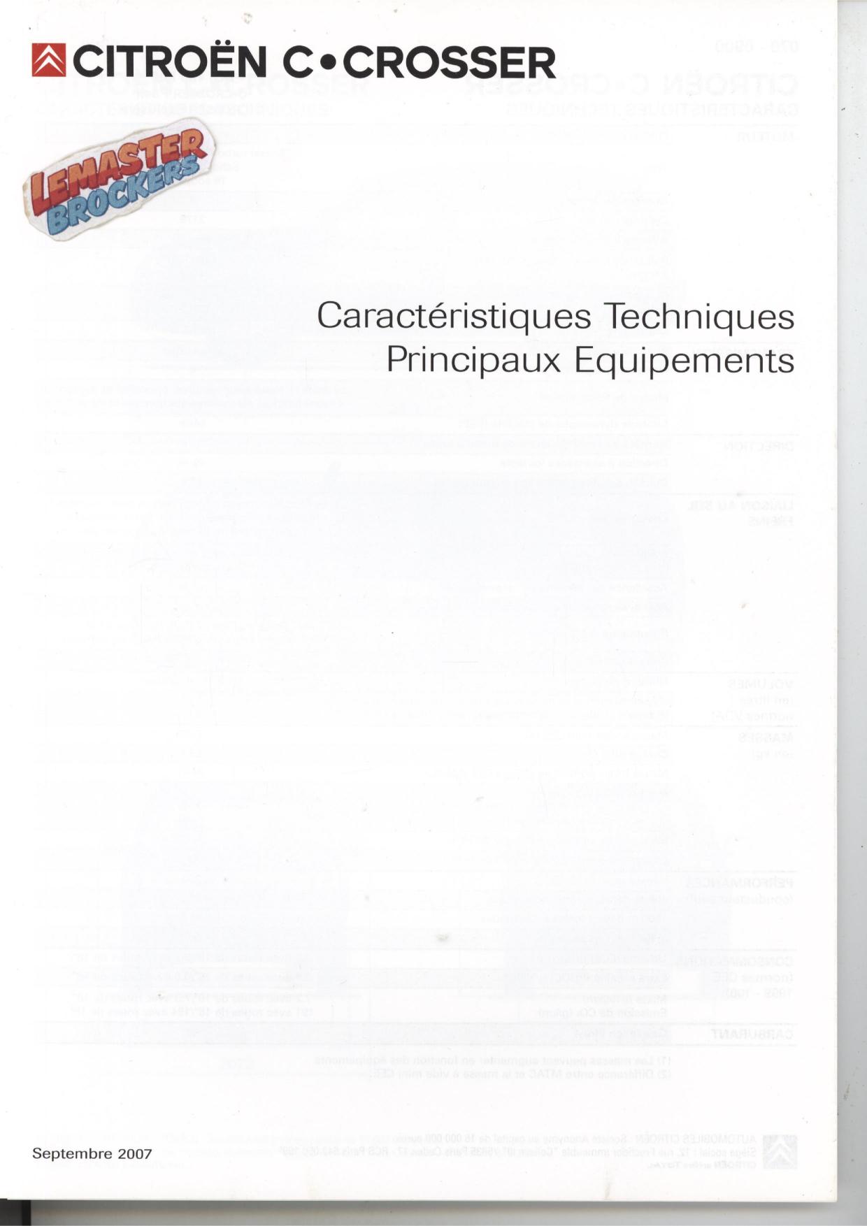 brochure-citroen-c-crosser-catalogue-09-2007-hdi-160-fap-pack-exclusif