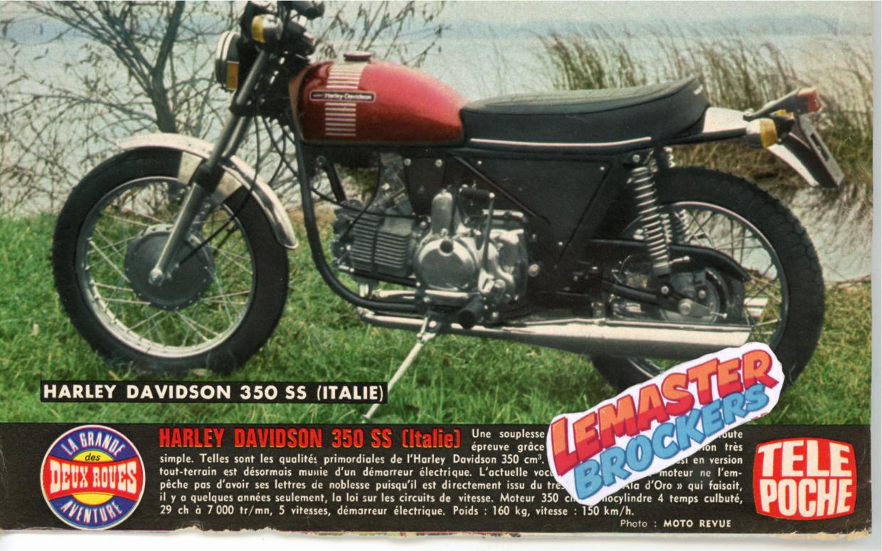 FICHE MOTO HARLEY DAVIDSON 350 SS - TELE POCHE
