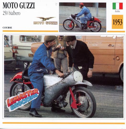 FICHE MOTO GUZZI 250 BIALBERO 1953