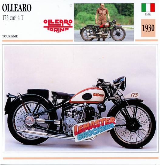 FICHE MOTO OLLEARO 175 4T 1930