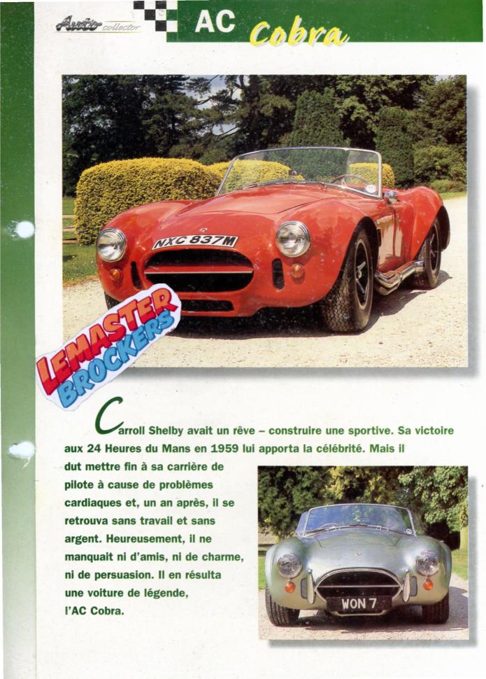 FICHE AUTO AC COBRA