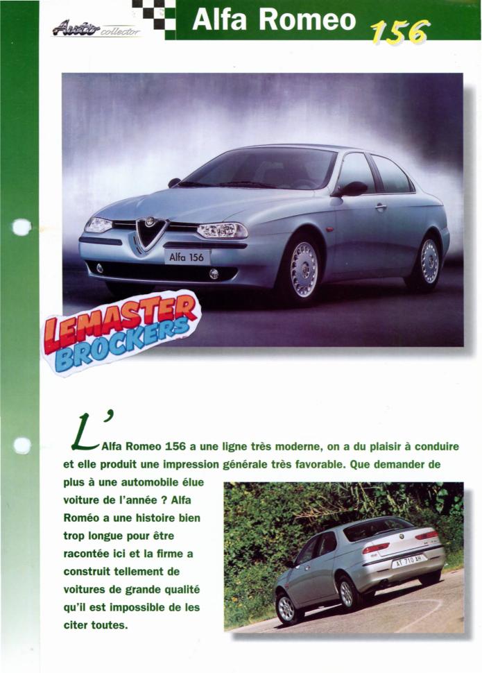 FICHE ALFA ROMEO 156