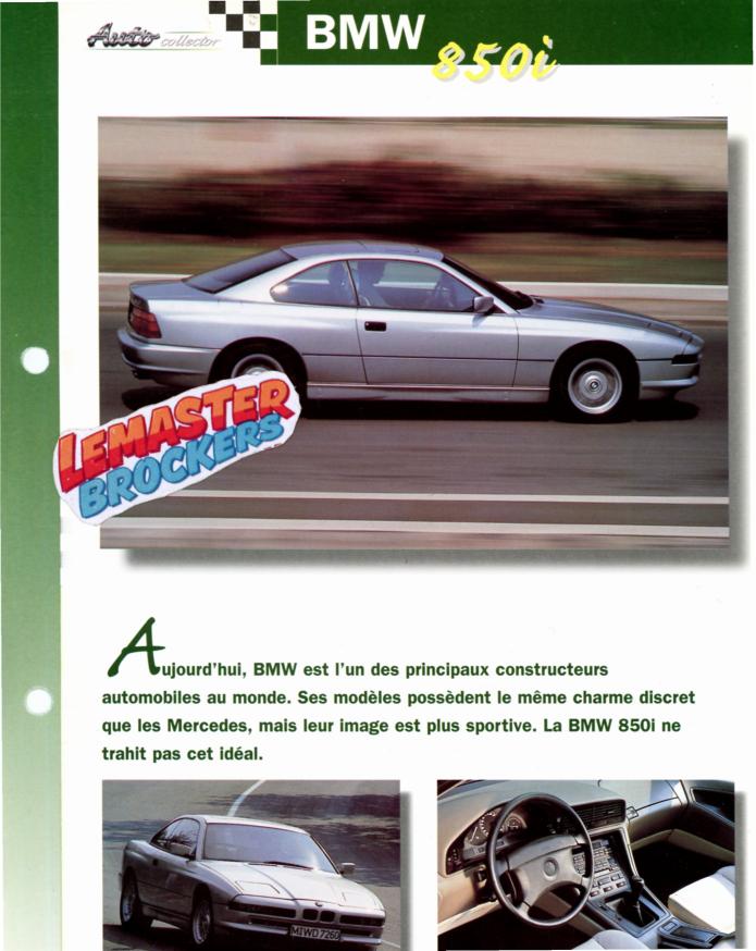 FICHE BMW 850i