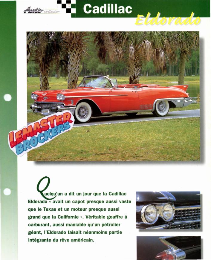 FICHE CADILLAC ELDORADO