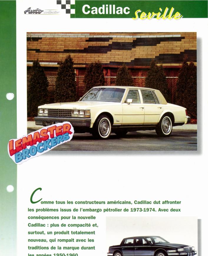 FICHE CADILLAC SEVILLE