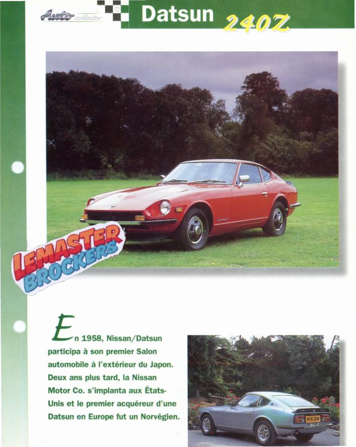 FICHE DATSUN 240Z