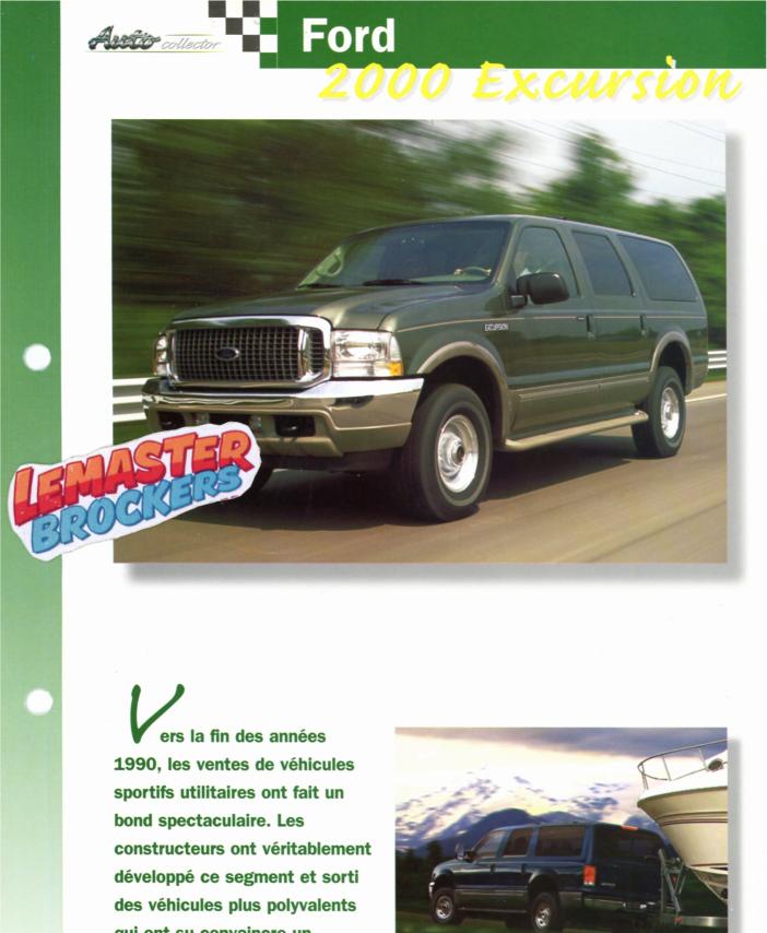 FICHE FORD 2000 EXCURSION